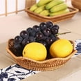 thumbnail image 5 of Natural Woven Rattan Round Fruit Basket for Kitchen Counter Decoration and Storage, 5 of 7