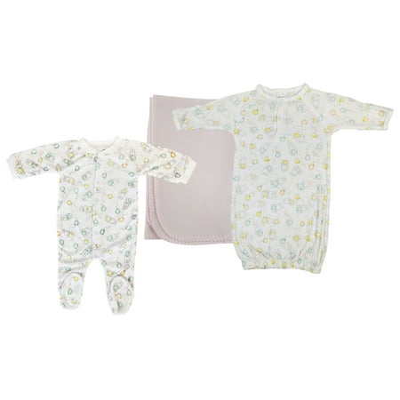 

Girls Newborn Baby 3 Pc Layette Sets