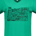 thumbnail image 4 of Inktastic Oregon Word Salad- state outline Women's V-Neck T-Shirt, 4 of 5