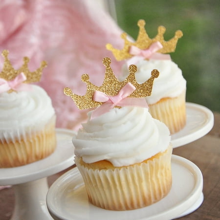 Tiara Cupcake Toppers 12ct Ships In 1 3 Business Days Pink And