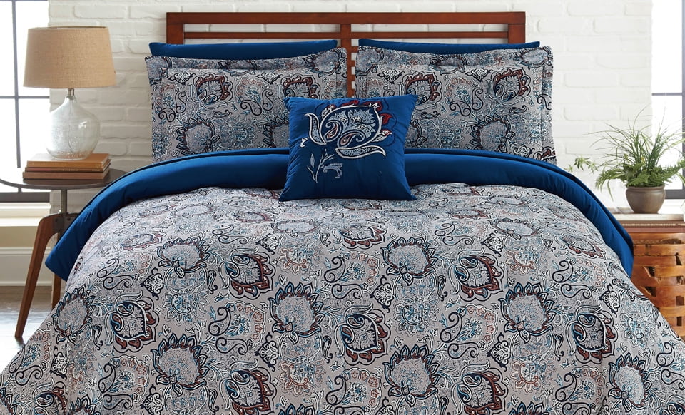Modern Threads 8 Piece Printed Reversible Complete Bed Set Corsicana
