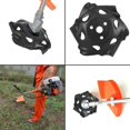 thumbnail image 2 of Black Carbon Steel Round Edge Brush Cutter Head for Lawn Mower Accessory for Gar, 2 of 5