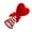 flocked1 heart, variant on Red Spring Activated Heart Tree Toppers Star Ornament for Holidays Parties Cotton and Metal Decoration