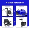 thumbnail image 5 of ENGWE 4 Wheels Mobility Scooter for Seniors & Adults , Electric Foldable Mobility Scooter with Rotating Chair Basket Headlights Folding Wheelchair for Short Travel ,Blue, 5 of 14