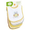 thumbnail image 2 of Luvable Friends Baby Cotton Terry Drooler Bibs with PEVA Back 5pk, Owl, One Size, 2 of 5