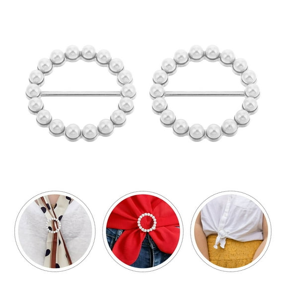 MUSEYA 10pcs Scarf Ring Set in Silver for Clothing Accessories and Securing Scarves