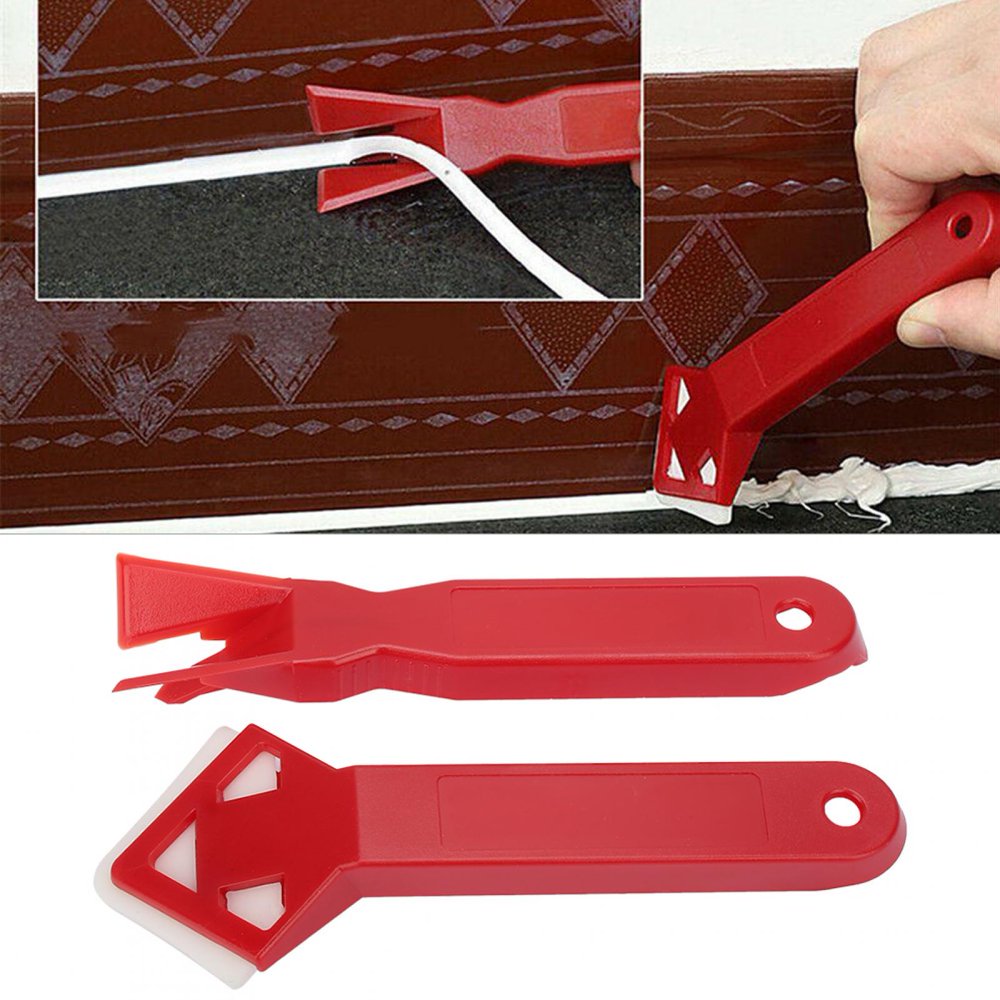 ANGGREK 2Pcs Caulking Scraper Caulk Tools Kit Silicone Sealant Remover
