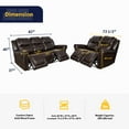 thumbnail image 2 of Ainehome3 Pieces Faux Leather Reclining Configurable Living Room Set, 2 of 5