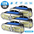 thumbnail image 6 of LITOM 126LEDs Solar Wall Light Human Body Sensor IP65 Waterproof with 3 Modes Bright Wireless Solar Wall Lamp For Outdoor Use, 6 of 10