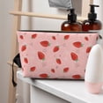 thumbnail image 5 of Picia Cute Strawberry C Printed Leather Travel Toiletry Bag,Cosmetic Organizer, Makeup Travel Bag, Durable Travel Pouch, Compact Toiletry Bag, Travel Accessories, 5 of 6