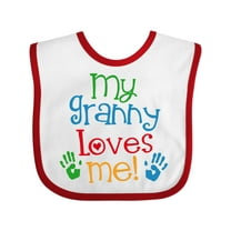 Inktastic My Granny Love Me Boys or Girls Baby Bib