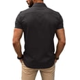 thumbnail image 4 of Yifymode Men's Classic Short Sleeve Polo Shirt, Soft Fabric Casual Collar with Pocket Daily Wear Top Black L, 4 of 4