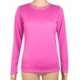 thumbnail image 2 of Women's Crew Neck Long Sleeve Shirts Basic Loose Fit Layering Top Casual Solid Color Spring Trendy Blouse 2026 Dressy Lightweight Comfy Outfits Going Out Tops Ladies Fashion Trendy, 2 of 4