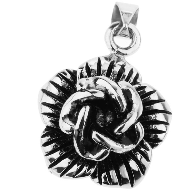 Collar de cineraria cineraria cineraria de cenizas de cenizas de cremación conmemorativa de material acero inoxidable colgante de cadena de rosas joyería de para mujeres y muj Yuyangstore Colgante de flor conmemorativa