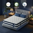 thumbnail image 3 of Finslpt Twin XL Size Mattress, 12 Inch Hybrid Mattress for Back Pain Relief, Motion Isolation and Pressure Relief, Certipur-Us Certified, Medium Firm, 120-Night Home Trial, Aura Collection, 3 of 13