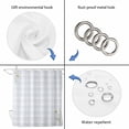 thumbnail image 4 of Spring Daisy Floral Shower Curtain, Waterproof Shower Curtains for Bathroom, Yellow Plaid Summer Botanical Washable Fabric Bathtub Curtain Set Bath Decor with 12 Hooks Long 72"x84", 4 of 8