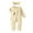 Beige, variant on WIBACKER Newborn Baby Girl Fall Winter Outfits Clothes Knit Jumpsuit Ruffle Romper Zip Up Coming Home Outfit Footies Bodysuit