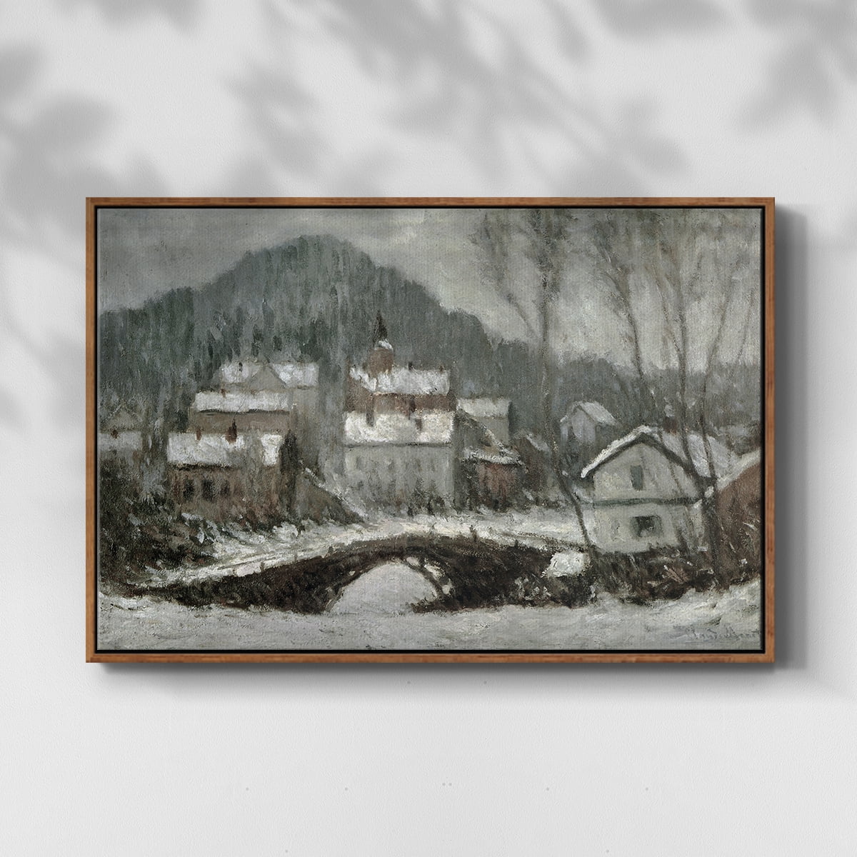 Vintage Landscape-CLXV By Wexford Home Framed in Walnut Wood Gallery Wrapped Canvas 25 in. x 37 in.