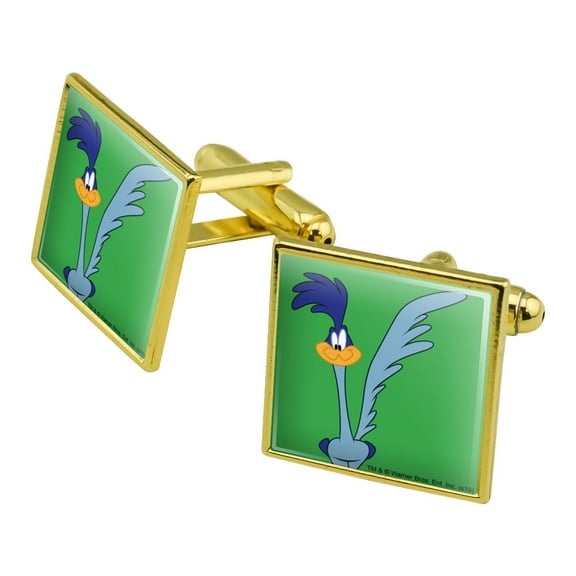 Looney Tunes Road Runner Square Cufflink Set - Silver or Gold