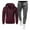 Wine, variant on Brondbend Men Sweatsuits Sets Men Track Suits 2 Piece Set Long Sleeve Hoodie with Zipper Multiple Pockets Sweatshirt and Sweatpants Tracksuits Loose Fit Fall Winter Gym Workout Suits,Black