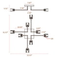 thumbnail image 6 of Claxy 8-Light Gold Semi Flush Mount Light with Clear Grystal Glass Shade, 6 of 6