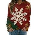 thumbnail image 2 of Mifsaly Vintage Christmas Sweatshirt Women Loose Xmas Graphic Pullover Tops Festival Movies Watching Shirt Crewneck Long Sleeve Classic T-Shirts 2025 Holiday Outfits, 2 of 3