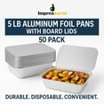 thumbnail image 4 of Impresserve 5lb Aluminum Foil Pans with Board Lids - 50 Count, 4 of 9