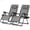 Grey, variant on NeoNiches Set of 2 Grey Zero Gravity Chair, Zero Gravity Recliner, Zero Gravity Lounge Chair, Anti-Gravity Chair for Indoor & Outdoor, Folding Reclining Chair w/Side Tray, Adjustable Pillow, Grey