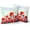 Red Poppy Flowers, variant on Christmas Throw Pillow Covers 18x18 Inch Set of 2 - Red Berry Stems Pine Branches Basket Farmhouse Decorative Pillowcase Cushion Cover for Bedroom Couch Sofa Home Porch Decor
