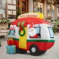 thumbnail image 2 of Christmas Van Inflatable Outdoors Decorations: 7Ft  Santa Claus on "Merry Christmas" Bus Scene Build-in LED Lights Blow up for Holiday Garden Lawn Yard Decor, 2 of 6