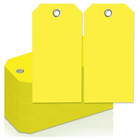 4 3/4In X 2 3/8In Neon Shipping Tags Blank Heavy Duty Hang Tags with Reinforced Holes Writable Luggage Tags,B