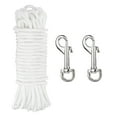 thumbnail image 1 of Uxcell Cuerda de Bandera de 50 pies Cuerda de Nylon 1/4" de Diámetro Cuerda para Asta de Bandera Trenzada de Nylon para Exterior, Bandera, Columpio, Cuerda de Ropa, Camping Blanca, 1 of 5