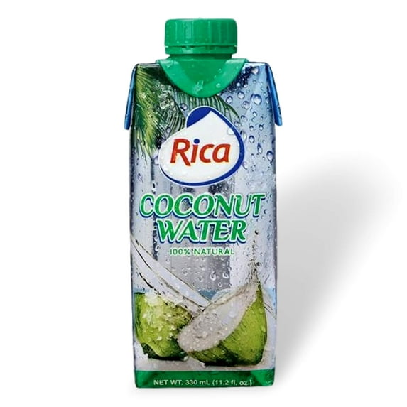 RICA Coconut Water | 100% Natural Agua de Coco | 11.1 Fl Oz Pack of 12 | High potassium Source | antioxidant and electrolyte contents | Low Calories | Real Coco from the Caribbean