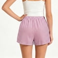 thumbnail image 6 of RongHuan Striped Shorts for Women High Waisted Beach Casual Drawstring Pull On Elastic Waist Summer Shorts with Pockets, 6 of 8