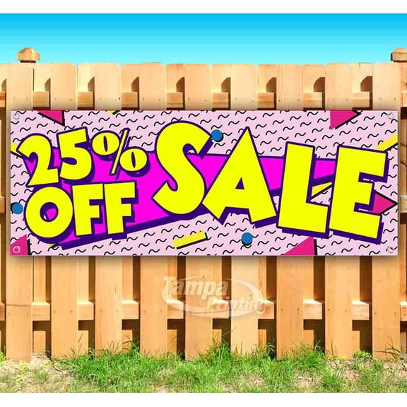 25% Off Sale 13 oz Vinyl Banner With Metal Grommets