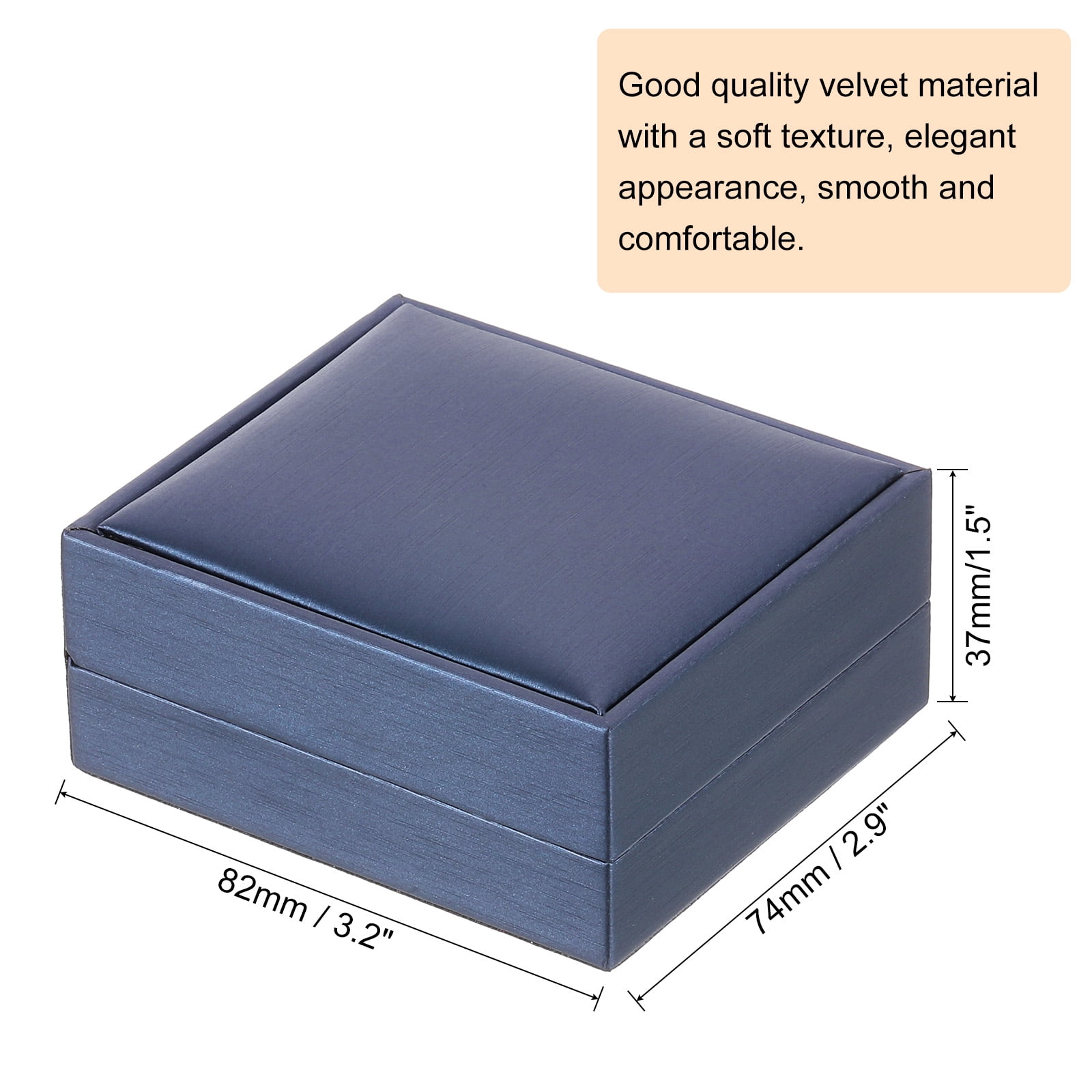 Unique Bargains Leather Jewelry Pendant Box for Vintage Storage and Gifts Blue