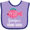 thumbnail image 3 of Inktastic Grandpa Fishing Buddy Girls Fish Girls Baby Bib, 3 of 4
