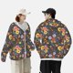 thumbnail image 4 of Fotbe Colorful Flowers with Butterfly Chaqueta con Protección Solar UPF 50+ para Hombre y Mujer, Camisa con Capucha y Bolsillos-Small, 4 of 7