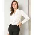 thumbnail image 3 of Blusa de estrellas con lunares brillantes dorados de manga larga metálica vintage para mujer blanco L, 3 of 6