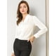 thumbnail image 3 of Blusa de estrellas con lunares brillantes dorados de manga larga metálica vintage para mujer blanco L, 3 of 6