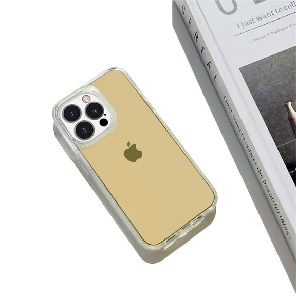 Allytech Compatible with iPhone 13 Plating Case, Clear Case for iPhone 13 6.1" Camera Protection Soft TPU Shockproof Back Cover for Women Girls, Yellow