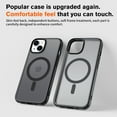 thumbnail image 5 of Allytechgroup iPhone 15 Plus Case with Screen Protector, Compatible with Magsafe Transparent Matte Back Cover Anti-Scratch Drop Protective Phone Case for Apple iPhone 15 Plus, Black, 5 of 7