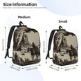 thumbnail image 4 of Japuie Western Desert Cowboy Durable Canvas Laptop Backpack - Water-Resistant, Adjustable Shoulder Strap, Large Capacity for 15-17in Laptops, Stylish & Lightweight for School, Work & Travel, 4 of 5