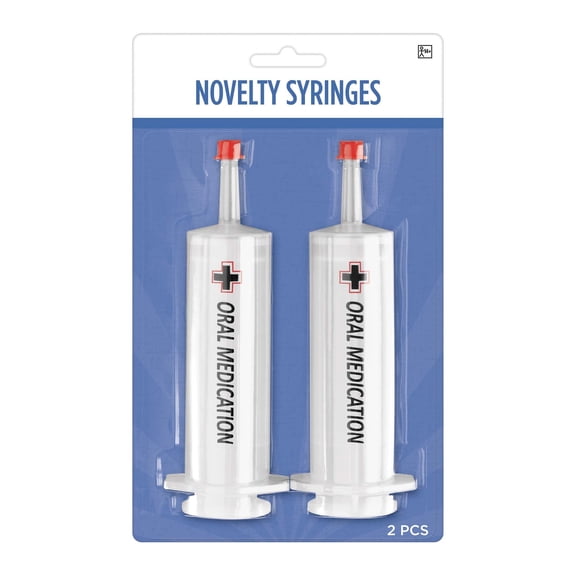 Amscan Oversized Halloween Novelty Syringes - Costume Accessory, 2-Pack 9" x 5.5"