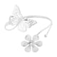 thumbnail image 2 of Hebilla para cortina con diseño de flor | Diseño de mariposa de metal | Colores dorados y plateados | Flores de tela decorativas y detalles de diamantes | Acabado pulido duradero | Abrazadera para, 2 of 6