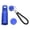 Blue, variant on Riousery Portable Pocket Ashtray with Keychain Lanyard Retractable Circular Aluminum Alloy Mini Windproof Ash Holder for Travel Camping Hiking Outdoors, Blue (1.3 inches / 33 mm)