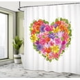 thumbnail image 5 of Ambesonne Valentines Day Shower Curtain, Flower Rose Leaf, 69"Wx70"L, Multicolor, 5 of 5