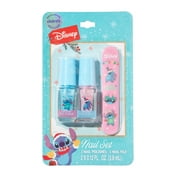 Claire's Disney's Holiday Stitch Light Pink and Blue Nail Polish and Nail File, Children's