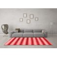 thumbnail image 3 of Ahgly Company Machine Washable Indoor Square Abstract Red Modern Area Rugs, 8' Square, 3 of 4