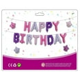 thumbnail image 3 of 16 Inch Violet Happy Birthday Balloons Banner Foil Letters Balloons "Happy Birthday" Alphabet Balloons Birthday Party Supplies, 3 of 4